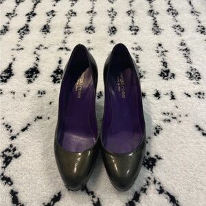 Sergio Rossi Green Leather Women's Shoes